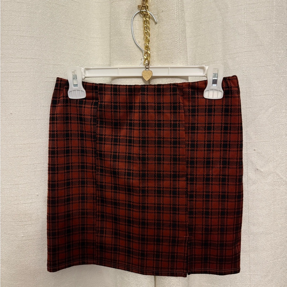 Forever 21 Red and Black Plaid Mini Skirt